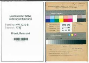 Entnazifizierung Bernhard Brand , geb. 25.03.1915 (Buchhalter)