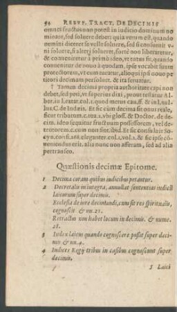 Quaestionis decimae Epitome.