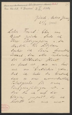 Brief an Ferruccio Busoni : 21.04.1908