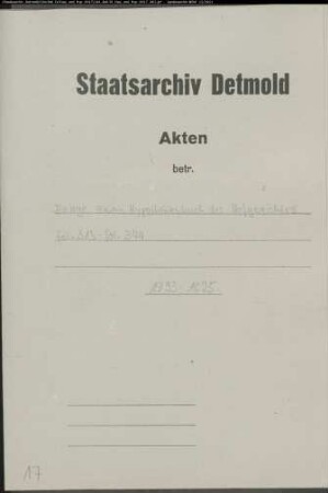 Belege zum Hypothekenbuch des Hofgerichtes folium 313 - folium 344