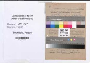 Entnazifizierung Rudolf Stroebele , geb. 16.04.1911 (Chemiker)