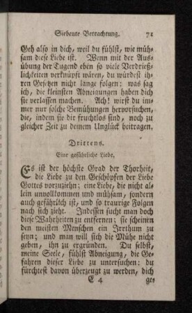 Drittens. Eine gefährliche Liebe.