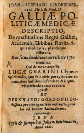 Galliae politico-medicae descriptio