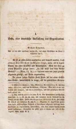 Das Christliche im Plato und in der platonischen Philosophie