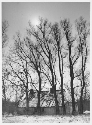 Verlassenes Haus im Winter
