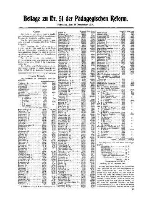 Unsere Spende : Beilage zu Nr. 51 der Pädagogischen Reform