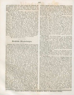 512 Kirchliche Mittheilungen