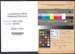 Entnazifizierung Peter Esser , geb. 12.01.1901 (Direktor)