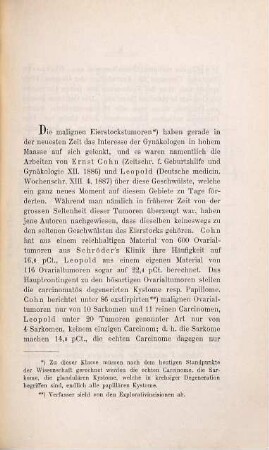 Ueber primären Krebs der Ovarien