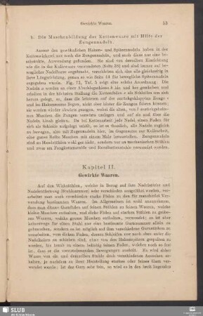 Kapitel II. Gewirkte Waaren