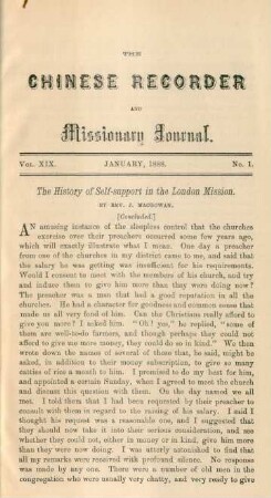 No. 1. January, 1888
