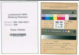 Entnazifizierung Wilhelm Kraus , geb. 05.12.1900 (Kalkulator)