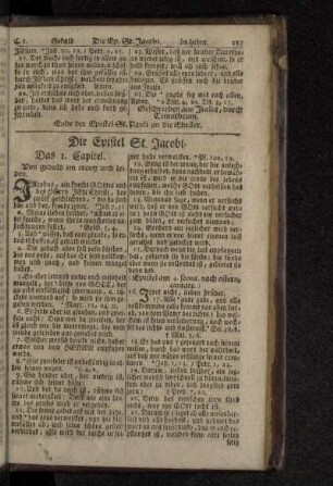 Die Epistel St. Jacobi.