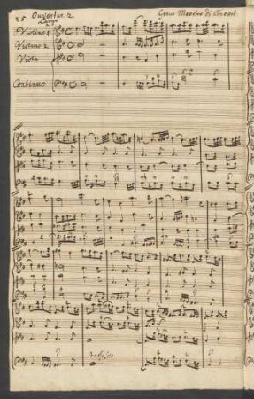 Ouvertüren; strings, bc; D-Dur; GraunWV Cv:XI:18