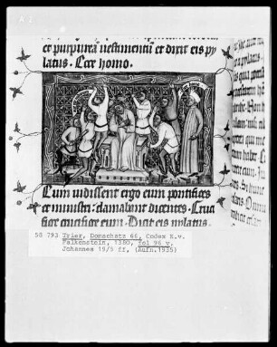 Perikopenbuch des Erzbischofs Kuno von Falkenstein: Die Dornenkrönung Christi