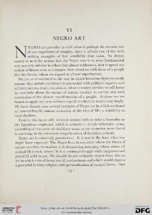 VI Negro Art