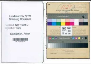 Entnazifizierung Anton Damschen , geb. 16.06.1896 (Angestellter)