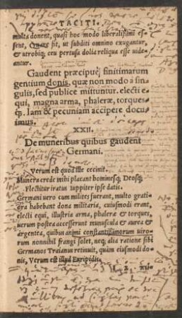 XXII. De muneribus quibus gaudent Germani.