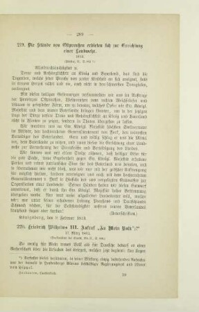 220. Friedrich Wilhelms III. Aufruf "An Mein Volk!"