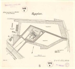 Lageplan.Reinigungsanlage der städtischen Abwässer an der Kaiserswerther Straße