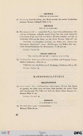 Marmorskulpturen (Nr. 74-86)
