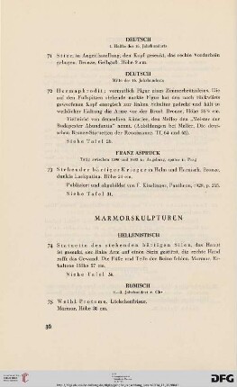 Marmorskulpturen (Nr. 74-86)
