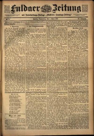 Ausgabe vom Donnerstag, den 07. April 1898.