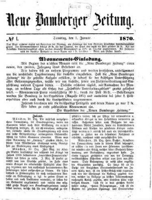 Neue Bamberger Zeitung. 1870, 1870 = Jan. - Juni