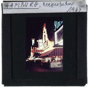 Hamburg, Reeperbahn : Nachtaufnahme