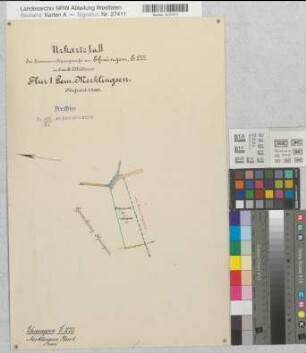 Ehningsen (Welver), Zusammenlegung Ehningsen, Urkarte 1 u.2 Merklingsen Flur 1