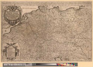 Das heyl. Römische Reich Teutscher Nation : worinnen begriffen desselben Chur- und Fürstenthümber, auch länder sampt einen Theil von desselben angrentzenden Königreichen und Provinzen = L' Empire d'Allemagne