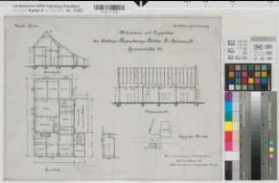 Gemen (Borken) Bauerschaft Wirthe Kotten Pagenkamp Neubau des Wohnhauses Grundriß, Schnitte, Lageplan 1912 1 : 100/500 37 x 49 Zeichnung Landsberg-Velensches Bauamt Landsberg-Velen