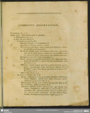Conspectus Dissertationis