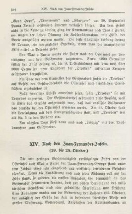 XIV. Nach den Juan-Fernandez-Inseln