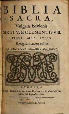 Biblia Sacra, Vulgatae Editionis