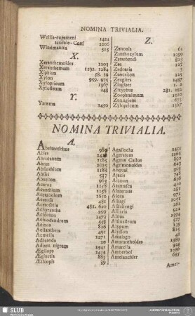 Nomina Trivialia