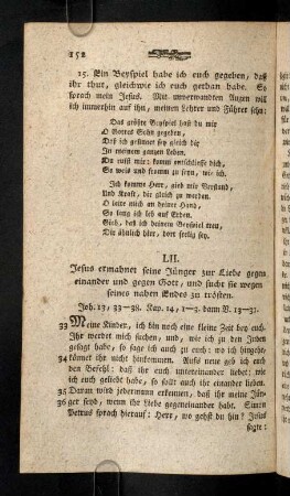 152-160, LII. Jesus ermahnet seine ...; LIII. Jesus bittet fuer ...