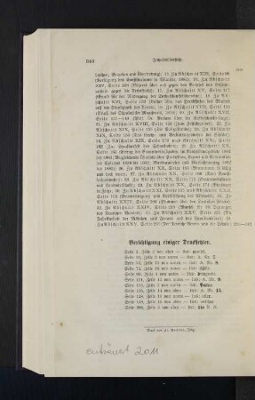 Berichtigung einiger Druckfehler.
