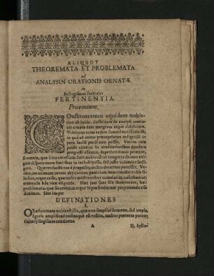 Aliquot Theoremata Et Problemata