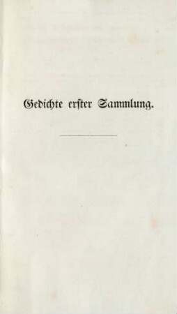 Gedichte erster Sammlung