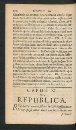 Caput XI. De Republica.