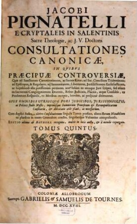 Consultationes Canonicae. 5