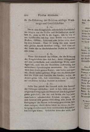 II. Zu Erbauung der Brücken nöthige Werkzeuge und Geräthschaften