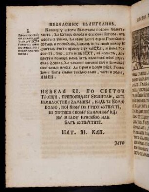 v4v-x2v, Nedela 22. po Svetoi Troici, pripovidase Evangelje od nemilostiva dlznika, ... Mat. 18. Kap.