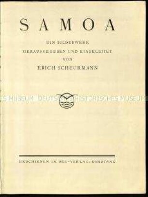 Bildband über die deutsche Kolonie Samoa
