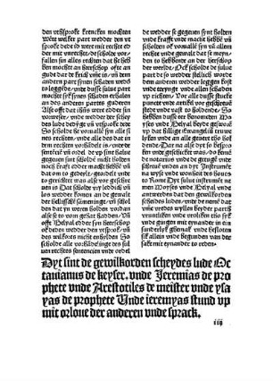 Dyt sint de gewilkorden scheydes lude Octauianus de keyser. unde Jeremias de prophete unde Arestotiles de meister [...]