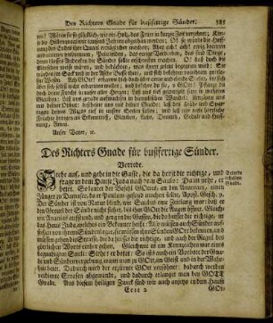 Des Richters Gnade für bußfertige Sünder.