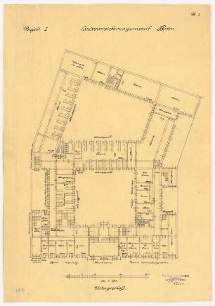Landesversicherungsanstalt, Berlin Projekt 1: Grundriss UG 1:200