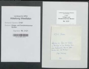 Abfindung von Pfarre und Küsterei zu Steinhagen aus den Steinhäger Gemeinheiten Schabbehardsheide, Obere und Große Steinhäger Heide (Kirchspiel Steinhagen) (Amt Sparrenberg, Vogtei Brackwede)