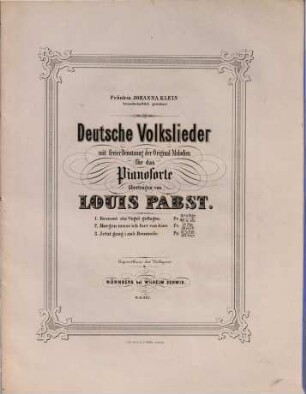 Deutsche Volkslieder : mit freier Benützung d. Original-Melodien ; für d. Pianoforte übertr., 2. Morgen muß ich fort von hier